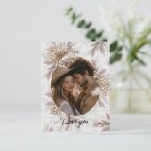 Floral Boho Valentijnsdag Briefkaart (Staand voorkant)