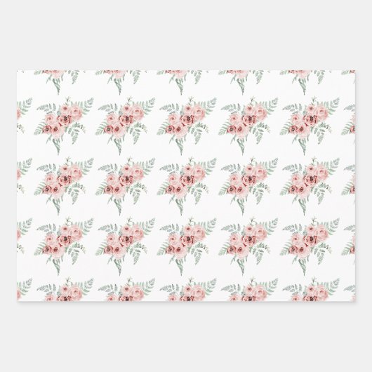 Floral Boho Valentijnsdag inpakpapier (Voorkant 3)