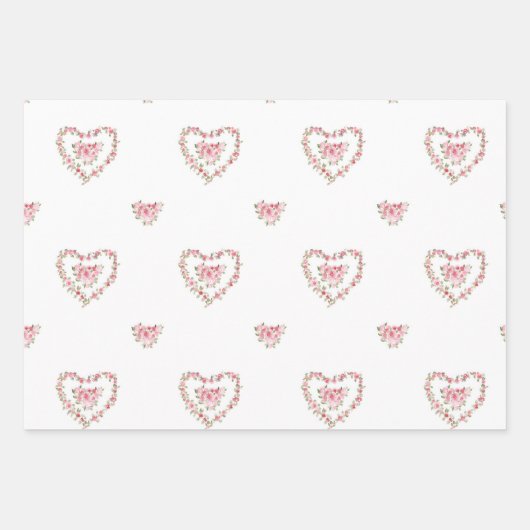 Floral Boho Valentijnsdag inpakpapier (Voorkant 2)