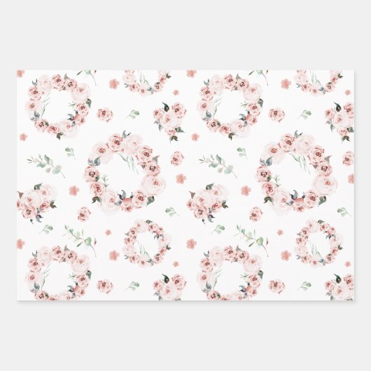 Floral Boho Valentijnsdag inpakpapier (Voorkant)