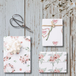 Floral Boho Valentijnsdag inpakpapier