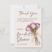 Floral Boho Vrijgezellenfeest Bedankkaart (Voorkant)