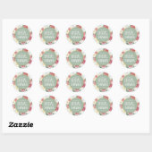 Floral Boho Vrijgezellenfeest Decoratief Ronde Sticker (Vel)