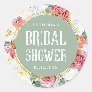 Floral Boho Vrijgezellenfeest Decoratief Ronde Sticker
