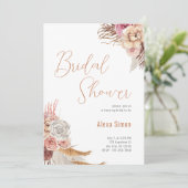 Floral Boho Vrijgezellenfeest Kaart (Staand voorkant)