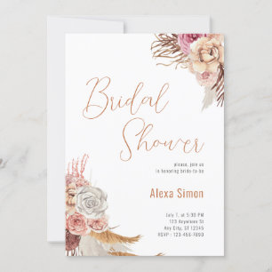 Floral Boho Vrijgezellenfeest Kaart