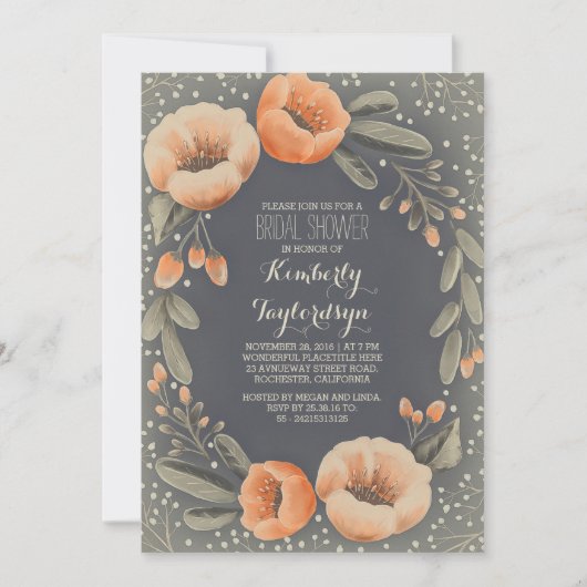 Floral  Boho Vrijgezellenfeest Kaart (Voorkant)