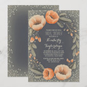 Floral  Boho Vrijgezellenfeest Kaart (Voorkant / Achterkant)