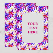 Floral Boho Waterverf - Artistisch bloemenpatroon Kaart (Voorkant / Achterkant)