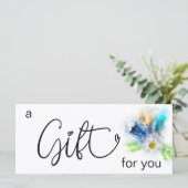 *~* Floral Boho Waterverf Crysta Feathers Heart (Staand voorkant)