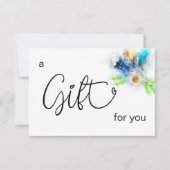 *~* Floral Boho Waterverf Crystal Heart Feather (Voorkant)