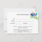 *~* Floral Boho Waterverf Crystal Heart Feather (Achterkant)