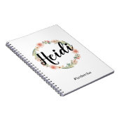 Floral Boho Waterverf Gedekte Bridesmaid-laptop Notitieboek (Rechterzijde)