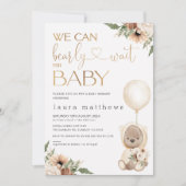 Floral Boho we kunnen het Baby shower afwachten Kaart (Voorkant)