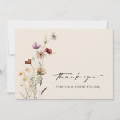 Floral Boho Wedding Bedankkaart (Voorkant)