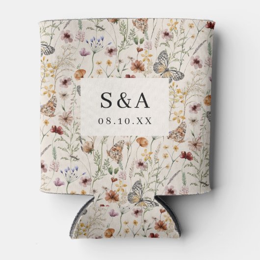 Floral Boho Wedding Blikjeskoeler (Voorkant)