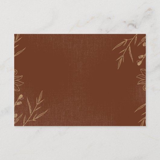 Floral Boho Wedding Details Bijlage (Achterkant)