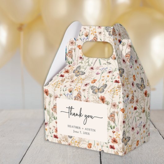 Floral Boho Wedding Favor Box Bedankdoosjes