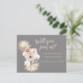 Floral Boho Wedding Response Briefkaart (Staand voorkant)