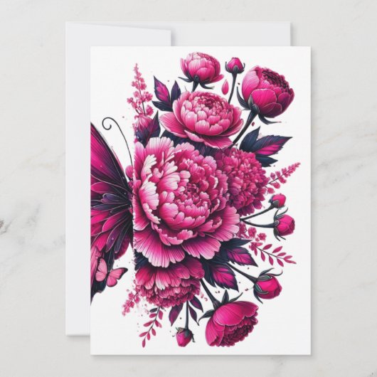 Floral Boho Wedding Uitnodiging (Achterkant)