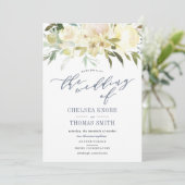 Floral Boho Wedding Uitnodiging (Staand voorkant)