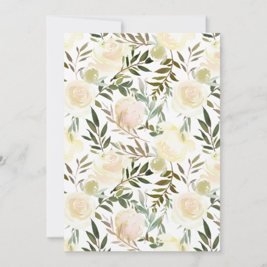 Floral Boho Wedding Uitnodiging (Achterkant)