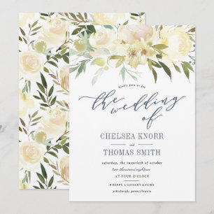 Floral Boho Wedding Uitnodiging
