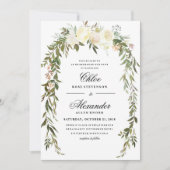 Floral Boho Wedding Uitnodiging (Voorkant)