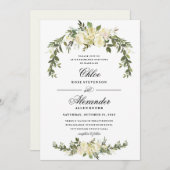 Floral Boho Wedding Uitnodiging (Voorkant / Achterkant)