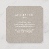 Floral Boho Wildbloemen Kraft Visitekaartje (Achterkant)