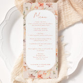 Floral Boho Wildflower bruiloft Menu