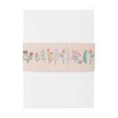 Floral Boho Wildflower bruiloft Uitnodigingen Wikkel (Achterkant Voorbeeld)