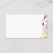 Floral Boho Wildflower QR Code Huwelijk RSVP Informatiekaartje (Achterkant)