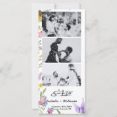 Floral Boho Wildflower Wedding QR Bewaar de datum (Achterkant)