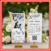 Floral Boho Wildflower Wedding QR Bewaar de datum
