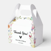 Floral Boho Wildflowers Wedding Bedankt Bedankdoosjes (Voorkant Zijde)