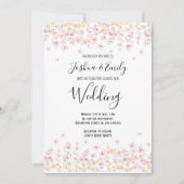 Floral Boho Zomer Boheemse bruiloft uitnodiging (Voorkant)