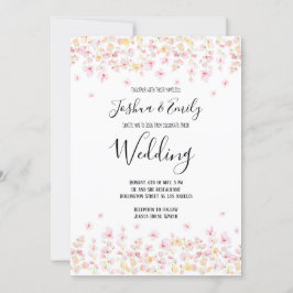 Floral Boho Zomer Boheemse bruiloft uitnodiging