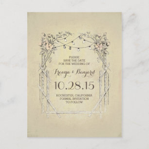 Floral boogvormig , met uitzondering van de datum aankondigingskaart