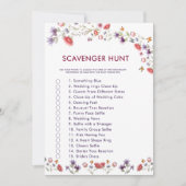 Floral Book Bridal Shower Scavenger Hunt Game  (Voorkant)