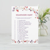 Floral Book Bridal Shower Scavenger Hunt Game  (Staand voorkant)
