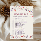 Floral Book Bridal Shower Scavenger Hunt Game 