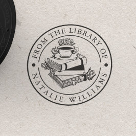 Floral Book Coffee Mok Moon uit de bibliotheek van Rubberstempel