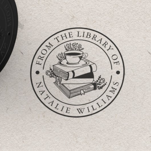 Floral Book Coffee Mok Moon uit de bibliotheek van Rubberstempel