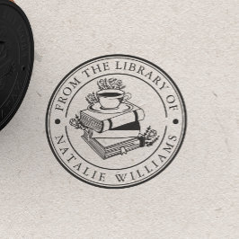 Floral Book Coffee Mok Moon uit de bibliotheek van Rubberstempel