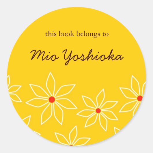 Floral Book Label (Voorkant)