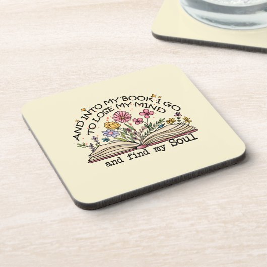 Floral Book Lover Bier Onderzetter (Linkerzijde)