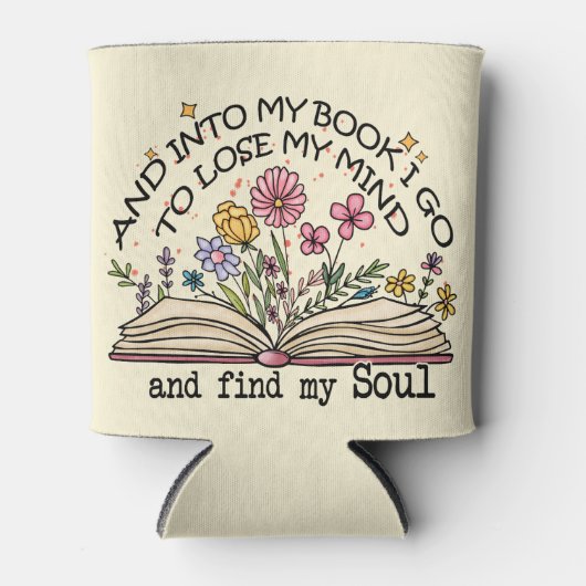 Floral Book Lover Blikjeskoeler (Voorkant)