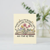 Floral Book Lover Briefkaart (Staand voorkant)