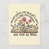 Floral Book Lover Briefkaart (Voorkant)
